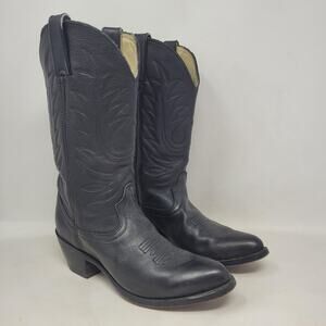 Durango Boots 7 Black Leather Western Cowboy Cowgirl Riding Rodeo Festival Ranch